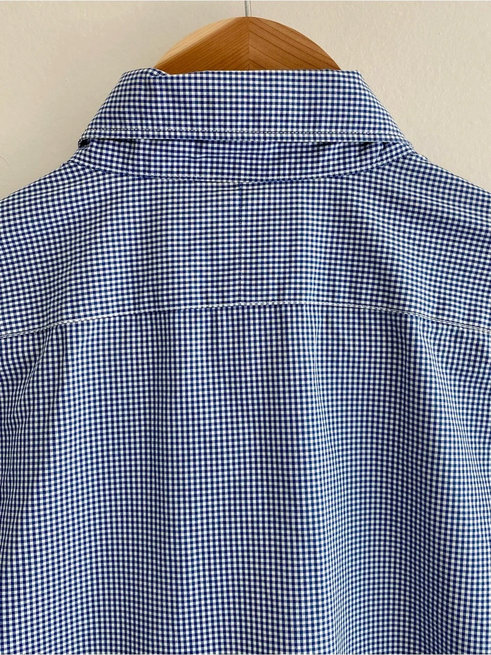 J.Crew Men's Slim Fit Gingham Button Down Shirt Blue White 2-Ply Cotton, size M